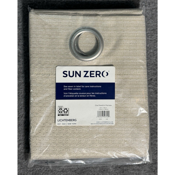 Sun Zero 40" x 63" Thermal Grommet Top Curtain Panel - Sand - ONE PANEL - Picture 1 of 4